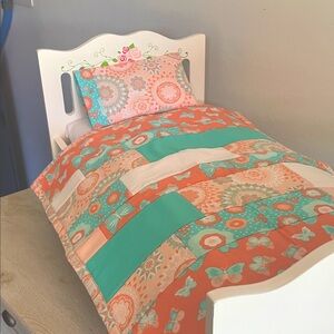 Colorful Floral Doll Bedding Set
